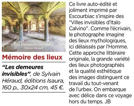 Article Réponses Photo, Les demeures invisibles