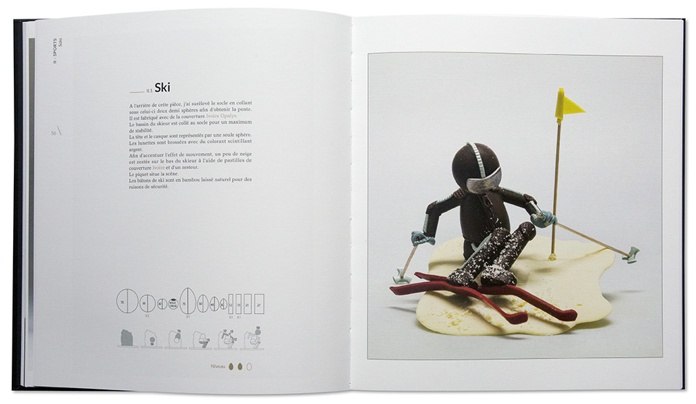 L'art du montage en chocolat, Tome II, beau livre du patissier-chocolatier Luc Eyriey, intérieur