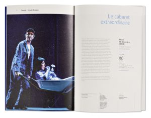 Scène Nationale d'Albi, Catalogue saison 2017-2018, intérieur livre ouvert