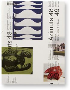 Azimuts 48/49, Le type. Règne, crise & critique, École Supérieur d'art et design de Saint-Étienne, Cité du degn, couverture