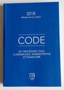 Code de procédure civile, commercial, administrative et financière, 2018, République du Congo, Editions LKM, couverture