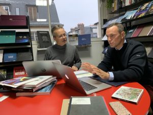 Alain Escourbiac et Ewan Lebourdais, Show-Room Escourbiac l'imprimeur, Paris