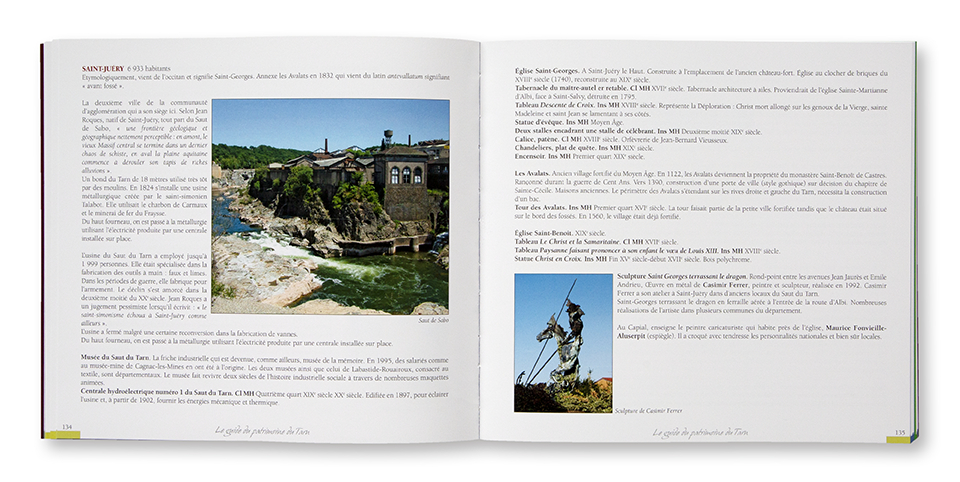 Guide du Patrimoine du Tarn, sous la direction de Max Assié, éditions Bleu Pastel, intérieur