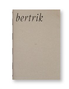 Bertrik, vol.0, Société de Distribution du Sensible, couverture