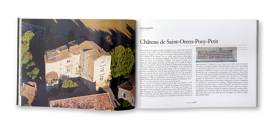 Châteaux et belles demeures du Gers : Lomagne, Fezensaguet, Pays d'Auch Nord, David Bourdeau, Jacques Lapart, Éditions du Val d'Adour, intérieur